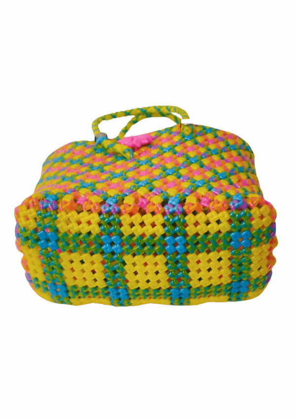 Tricolor Embossed Eye Knot wire Bag